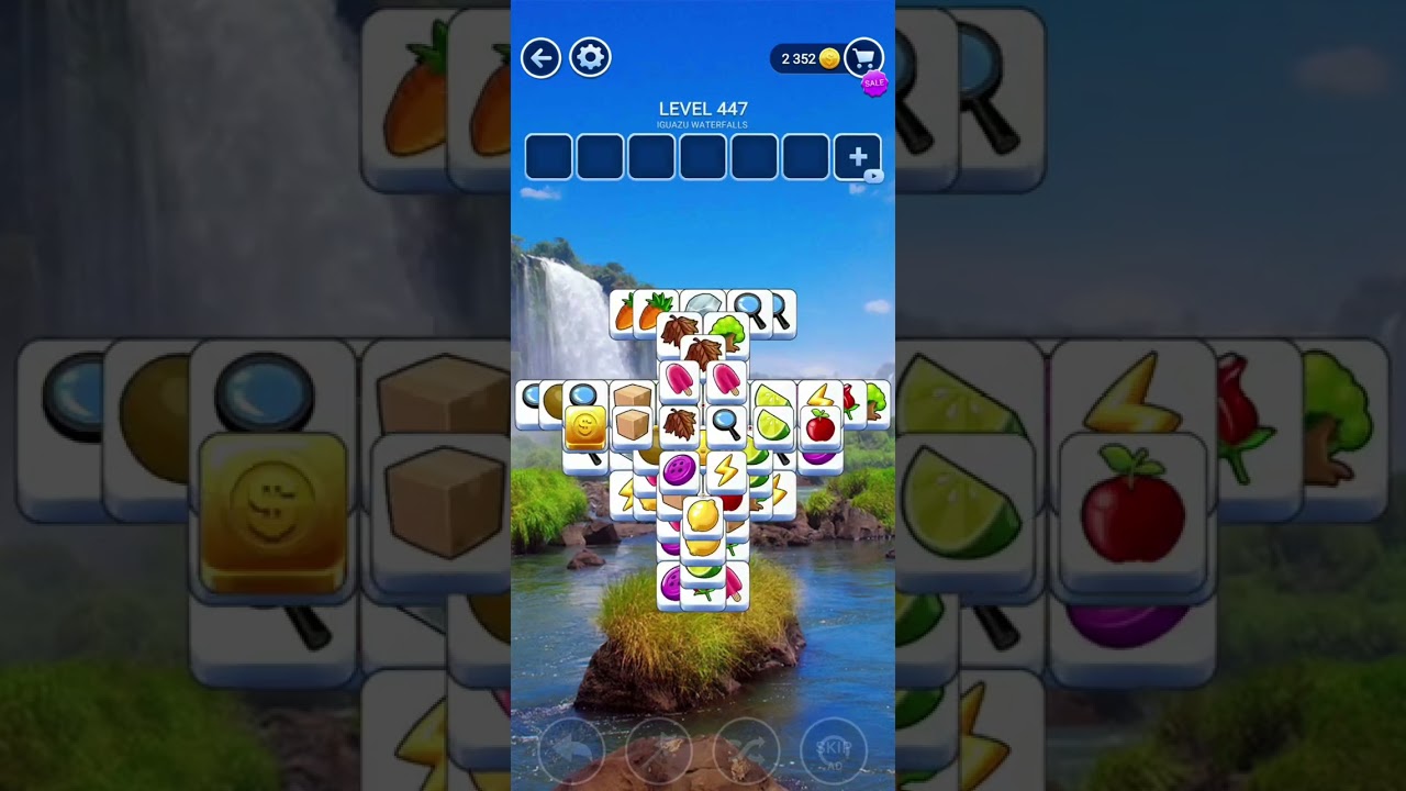 BRAZIL IGUAZU WATERFALLS Level 445 - 450 Complete 💯✅ । Tile Club Match Puzzle Gameplay 