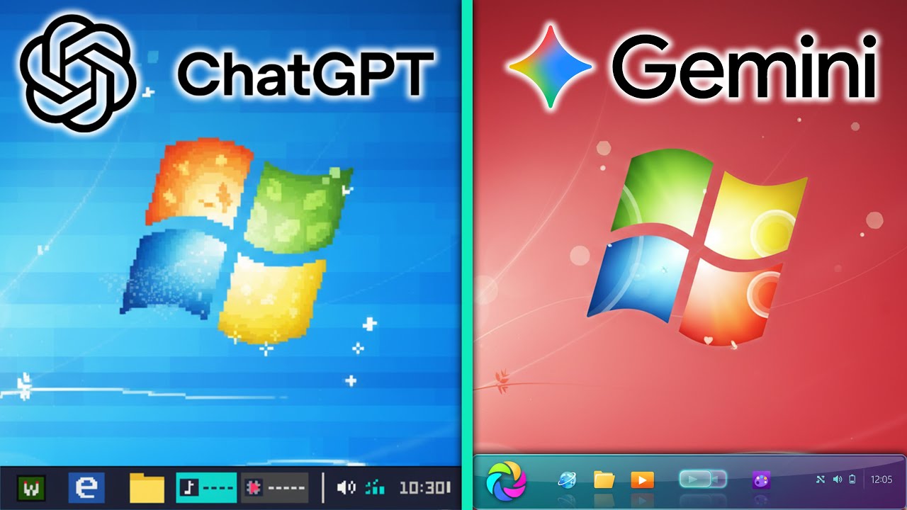 ChatGPT vs Gemini Make Windows 7 From Scratch