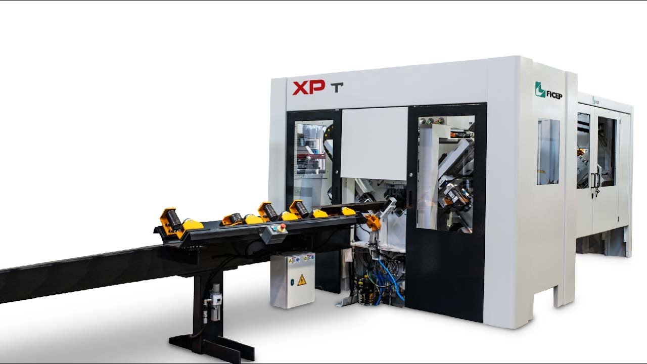 Steel Angle Fabrication by FICEP incorporates punching, drilling, notching, marking, shearing   XP T