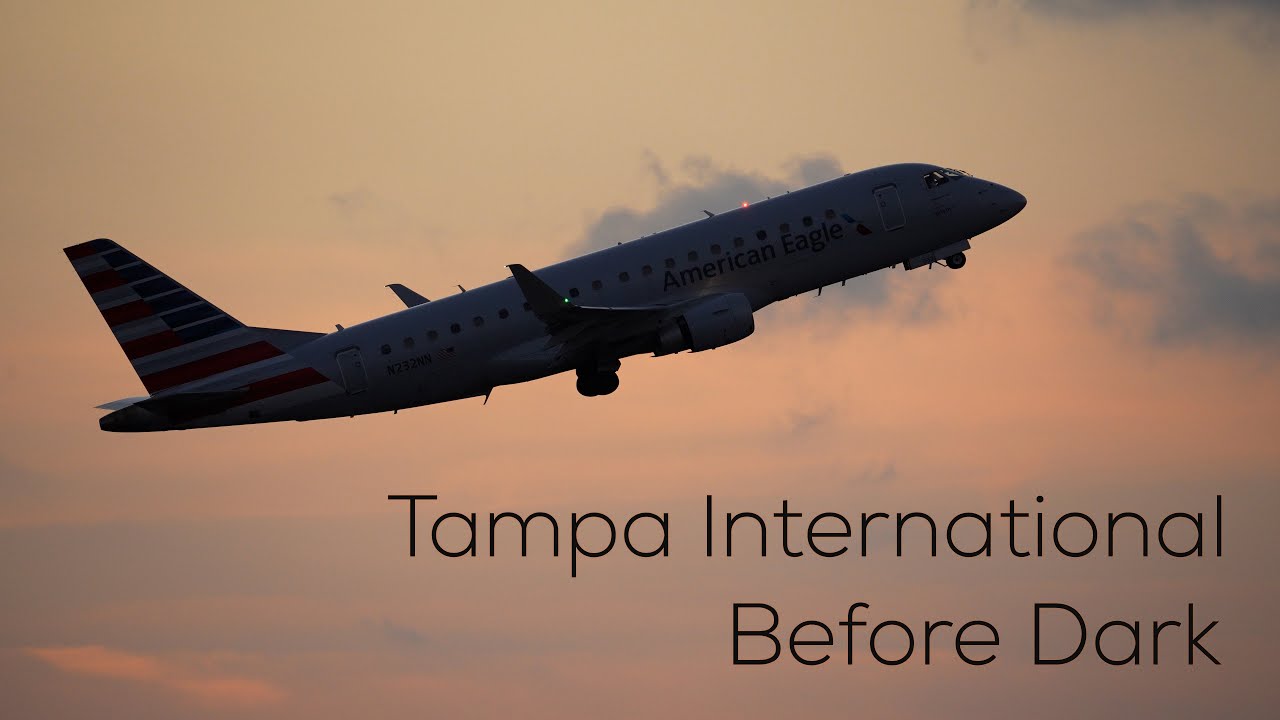 Tampa International Before Dark - Get going before darkness settles in. 4K
