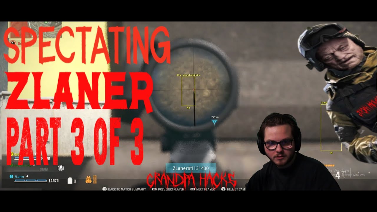 Spectating ZLaner with WALL HACKS COD WARZONE 3 (Part 3 of 3)