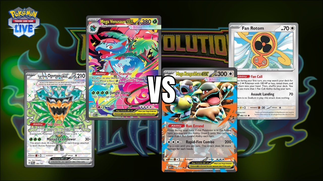 Mega Venusaur ex VS. Mega Kangaskhan ex - Dec 2025 (PTCGL: Mega Evolution - Phantasmal Flames)
