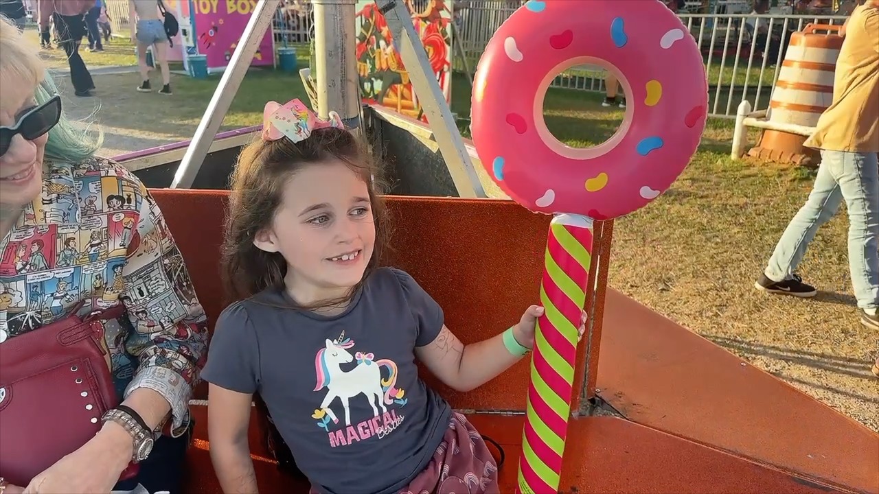 Riding rides and having fun at the fair!