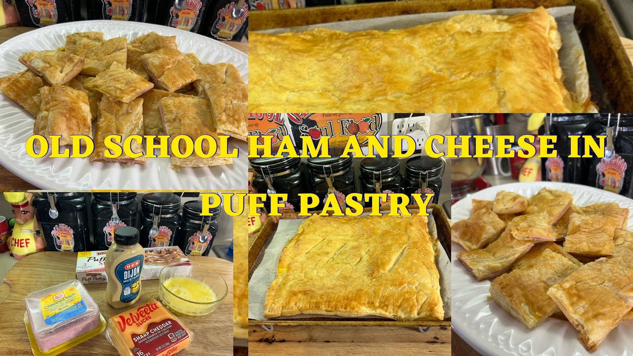 A Easy And Quick Super Bowl Game  Snack/OLD SCHOOL PUFFED PASTRY STUFFED WITH HAM AND CHEESE