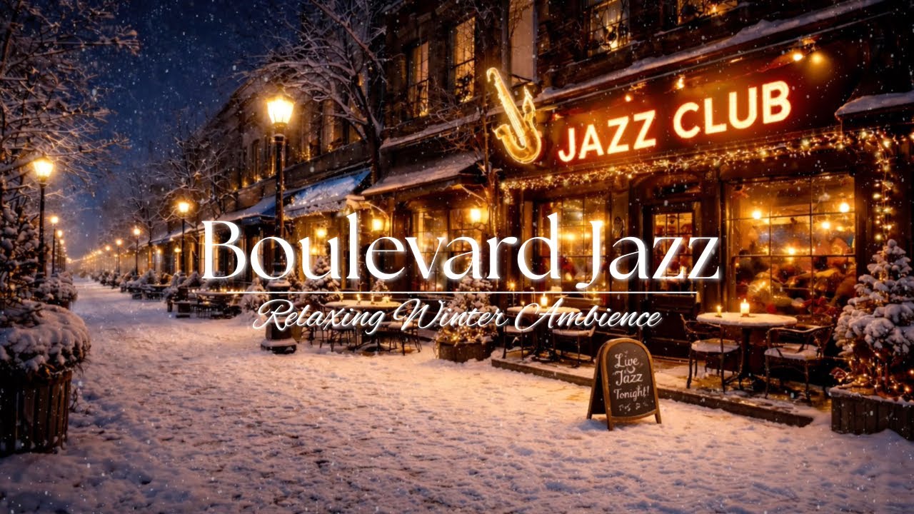Boulevard Jazz  🎷 Relaxing Winter Ambience & Smooth Jazz