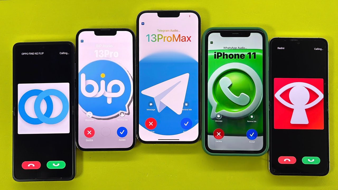 Social Media WhatsApp+Telegram+Bip+Twinme+Skred Incoming Outgoing Call iPhone, Samsung, OPPO Find 