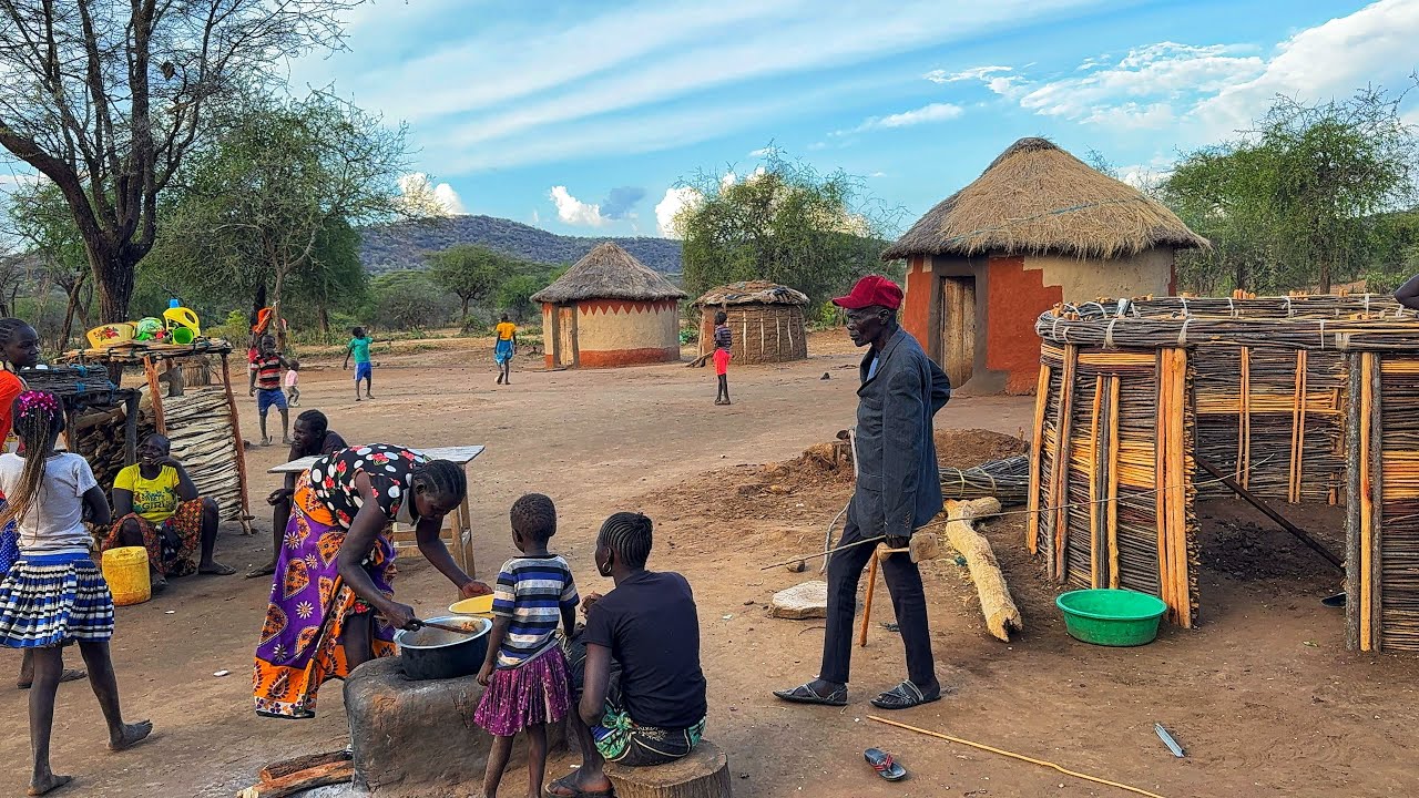 Rainy Season Preparation in Our African Traditional Homestead/Cooking Groundnuts in the Soil