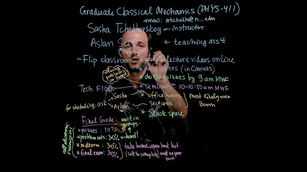 Lecture 1.1 of Classical Mechanics (PHYS-411)