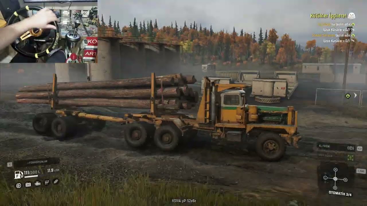 P16 + Direksiyon Setiyle Kütük Taşıyorum… Bu İş Sabır İstiyor 🚛