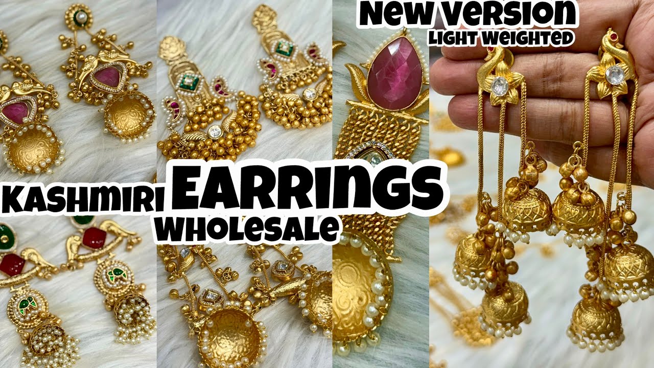 Newest Kashmiri Jewellery Wholesale Market | Silver Replica Earrings Manufacture | 