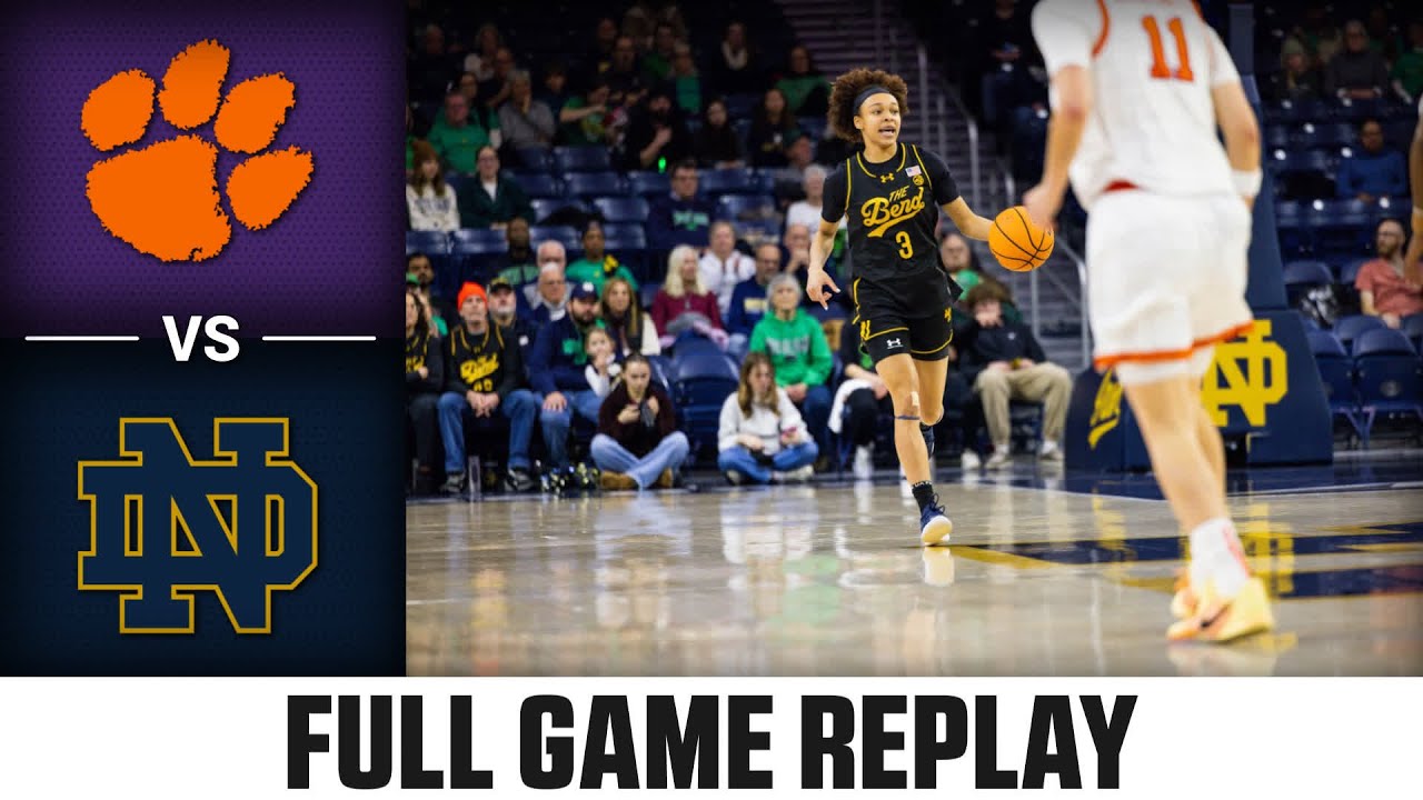 Clemson vs. Notre Dame Full Game Replay | 2025-26 ACC Women's Basketball