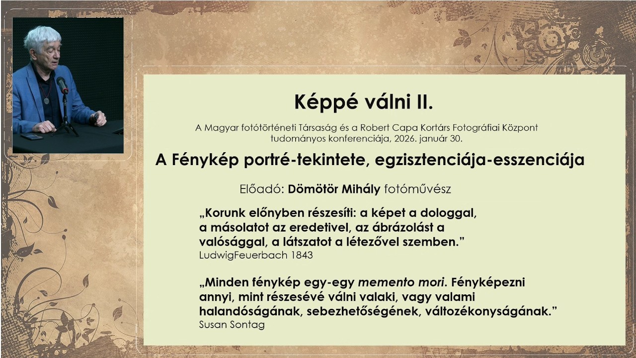 Dömötör Mihály fotóművész: A fénykép-portré tekintete, egzisztenciája, esszenciája
