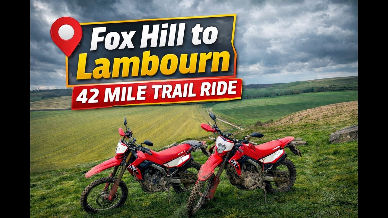 Honda CRF trail ride from Fox Hill (near Swindon) to Lambourn  and Aldbourne - exploring new trails!