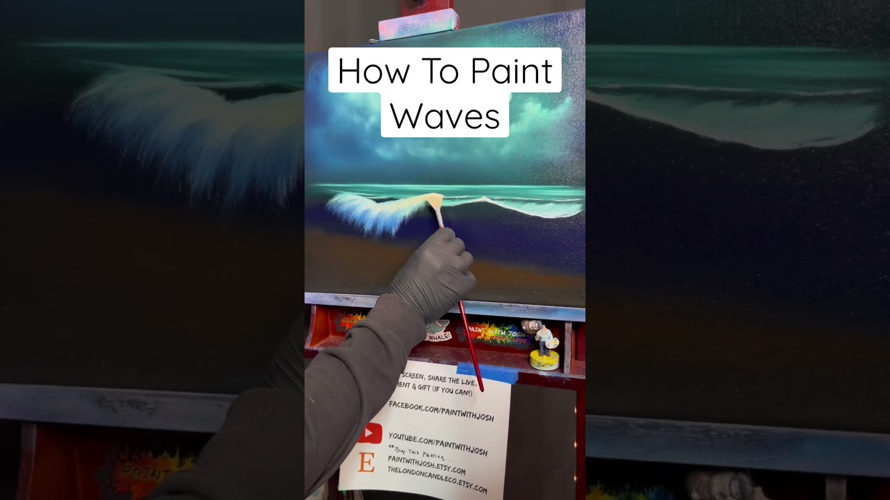 #КакРисовать #РазбивающиесяВолны от #PaintWithJosh #УчительИскусства #МокрымПоМокрому #ЖивописьМо...