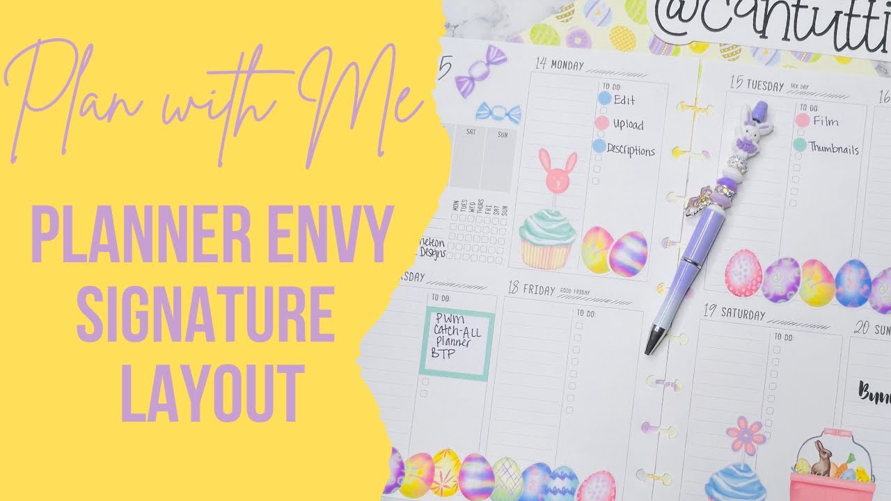 Plan with Me // Planner Envy Signature Layout // Social Media Planner // PASTELS Theme