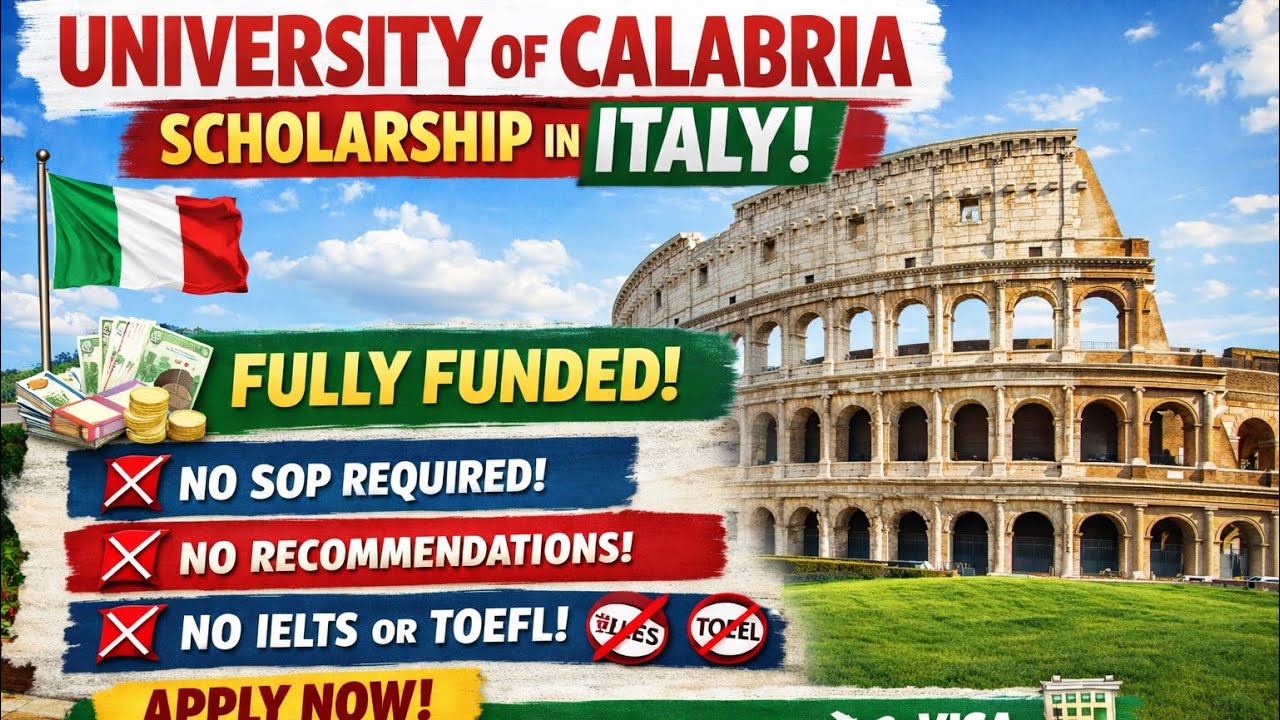 University of Calabria Scholarship -Italy 🇮🇹Step-by-Step Application Guide