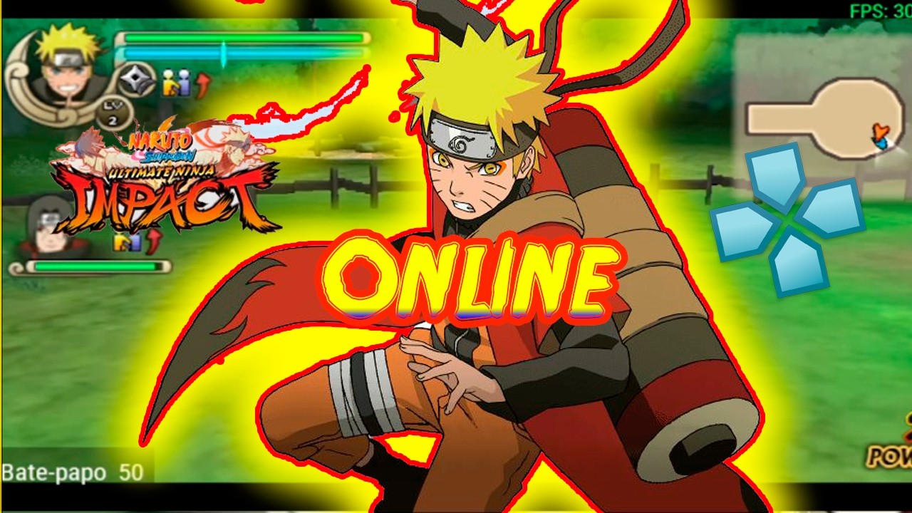 Divertido o Online do Naruto Shippuden Ultimate Ninja Impact PPSSPP