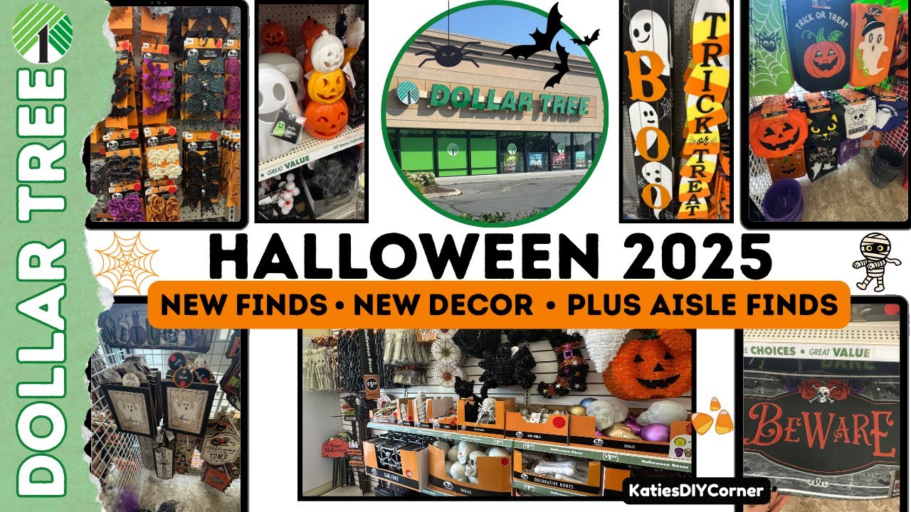 NEW at Dollar Tree for HALLOWEEN 2025! Home Decor, Candy, Plus Aisle and MORE!