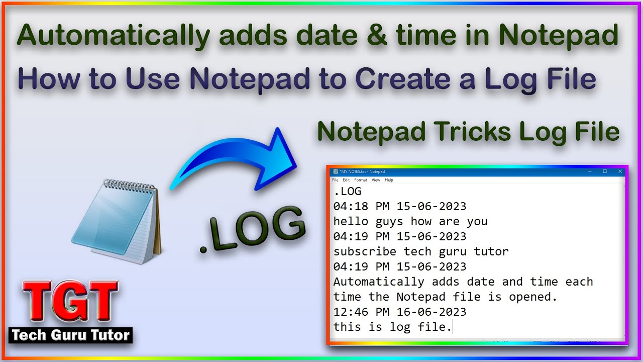 Unlock the Secret Notepad Trick to Create a Log File in Hindi!