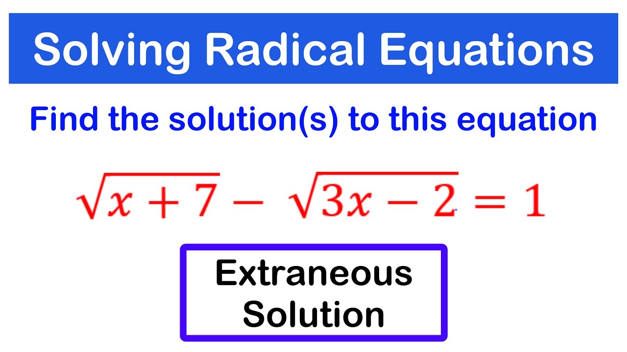 Solving Radical Equations | SHS 1 ELECTIVE MATH