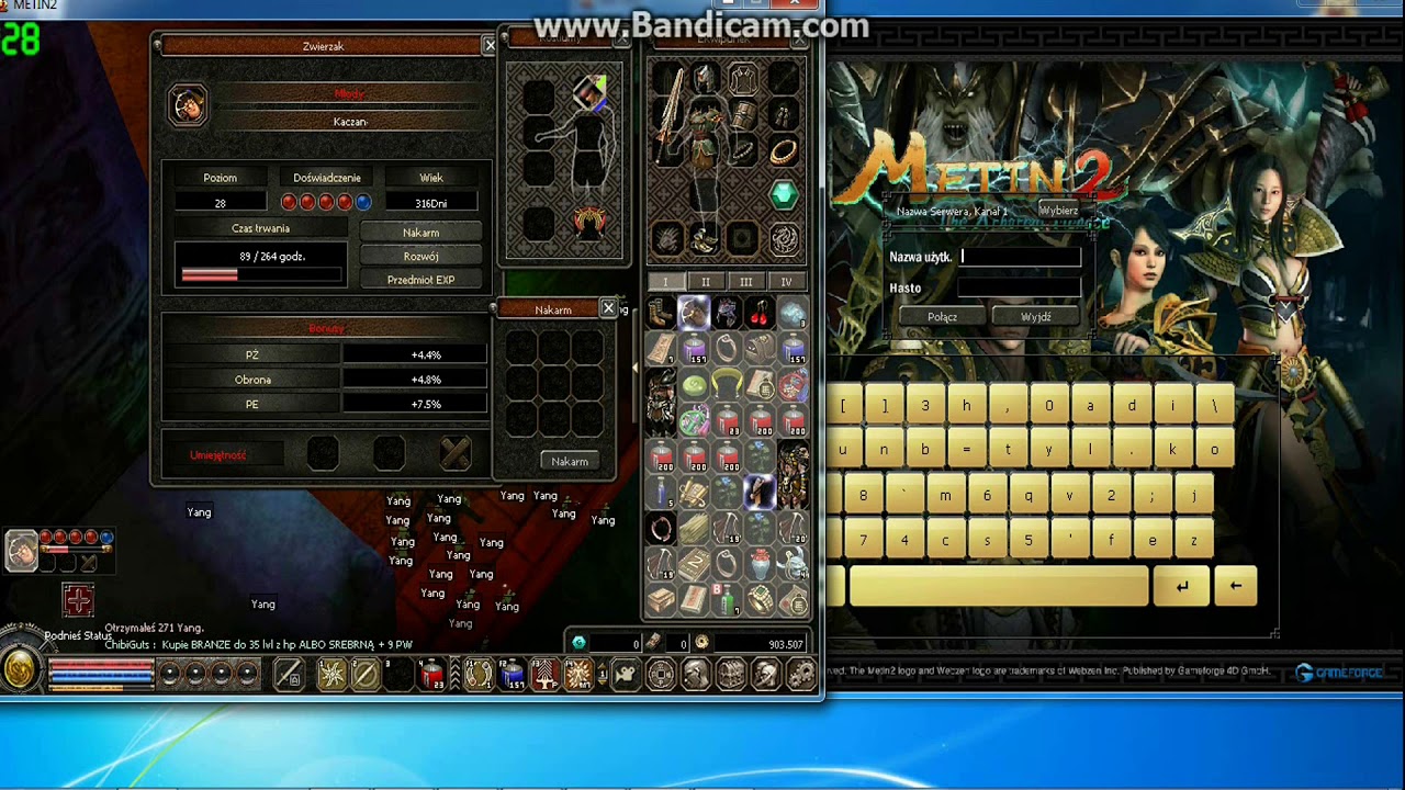 Metin2.pl Wetar tommyninja -czy da się zwiększyć przyrosty PŻ peta? top 1 małpka