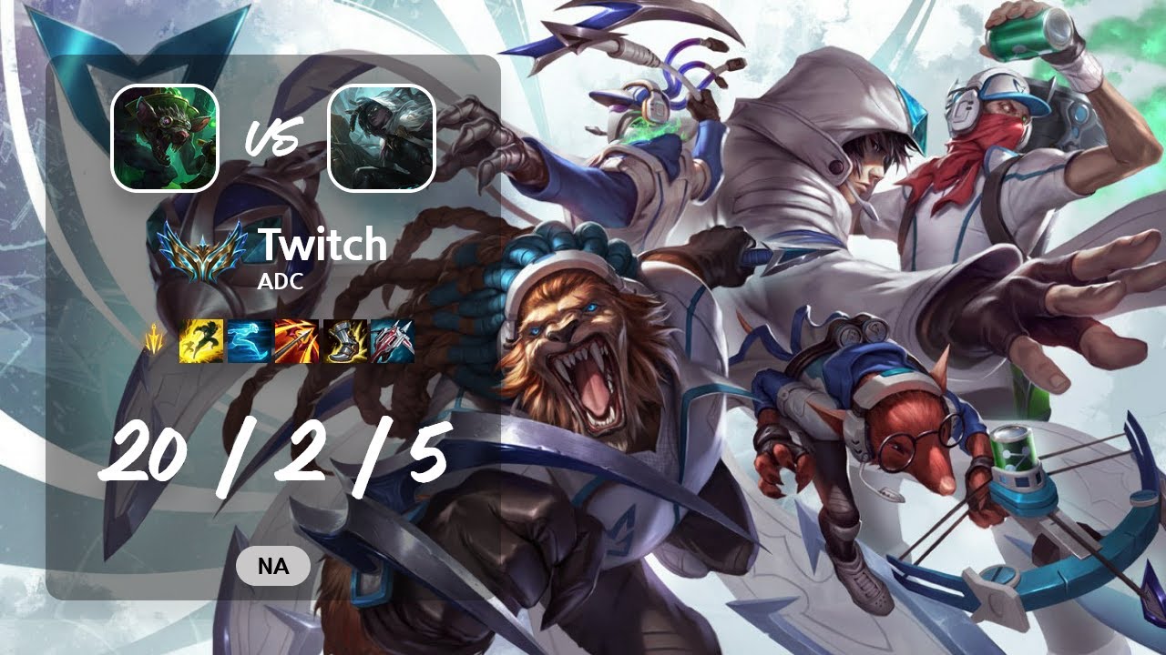 Twitch ADC vs Senna - NA Challenger Patch 13.9