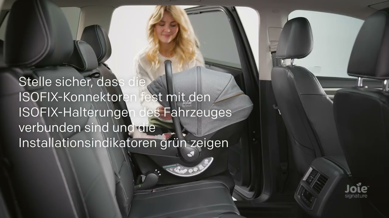 Joie Signature Sprint Babyschale mit integriertem ISOFIX - Installations- / Einbauvideo