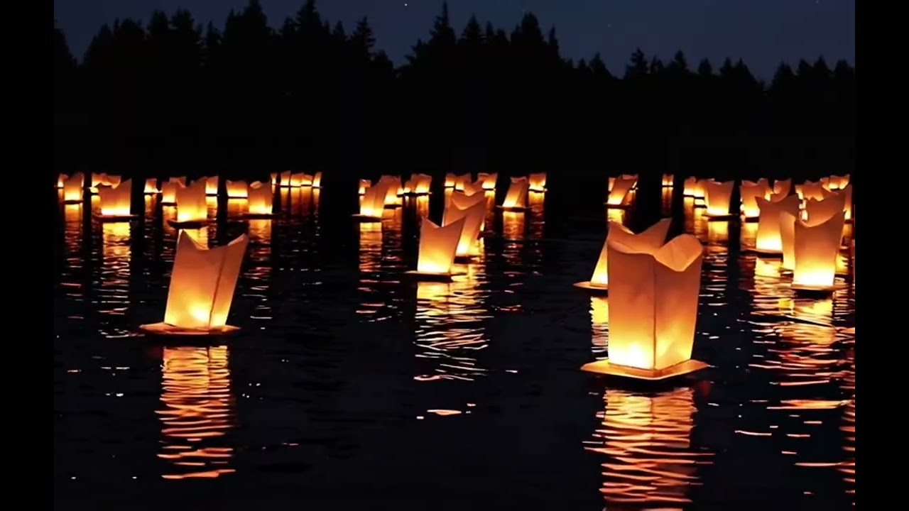 Floating Lantern Festival | Peaceful Night & Calming Music for Relaxation