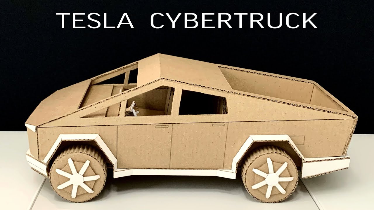 TESLA CYBERTRUCK from cardboard / Diy Cardboard Car