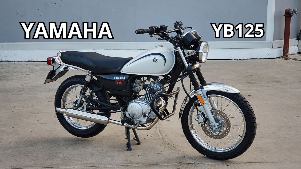 Yamaha YB125 tân trang tại nhà, thay ghi đông, cùm công tắc, xin nhan, ống xả, chống đổ