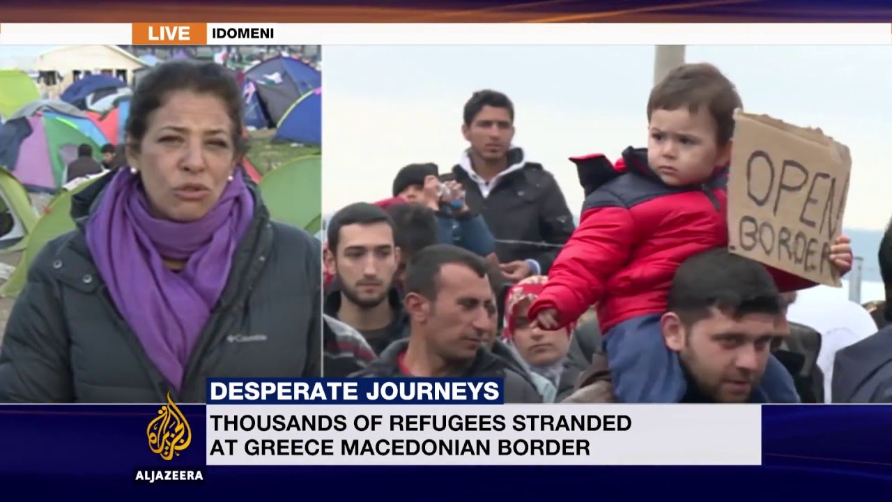 Refugees stranded at Macedonia-Greece border