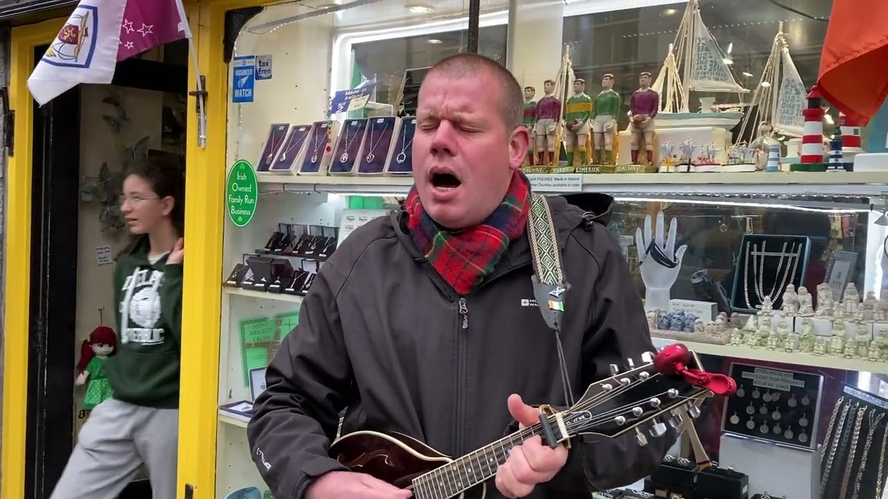 Robin Hey Busking in Galway Ireland - The Shoals of Herring