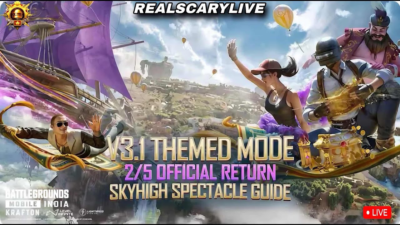 BGMI LIVE🔥Skyhigh Spectacle Returns 😍| REALSCARYLIVE | ROAD TO 3k❤️