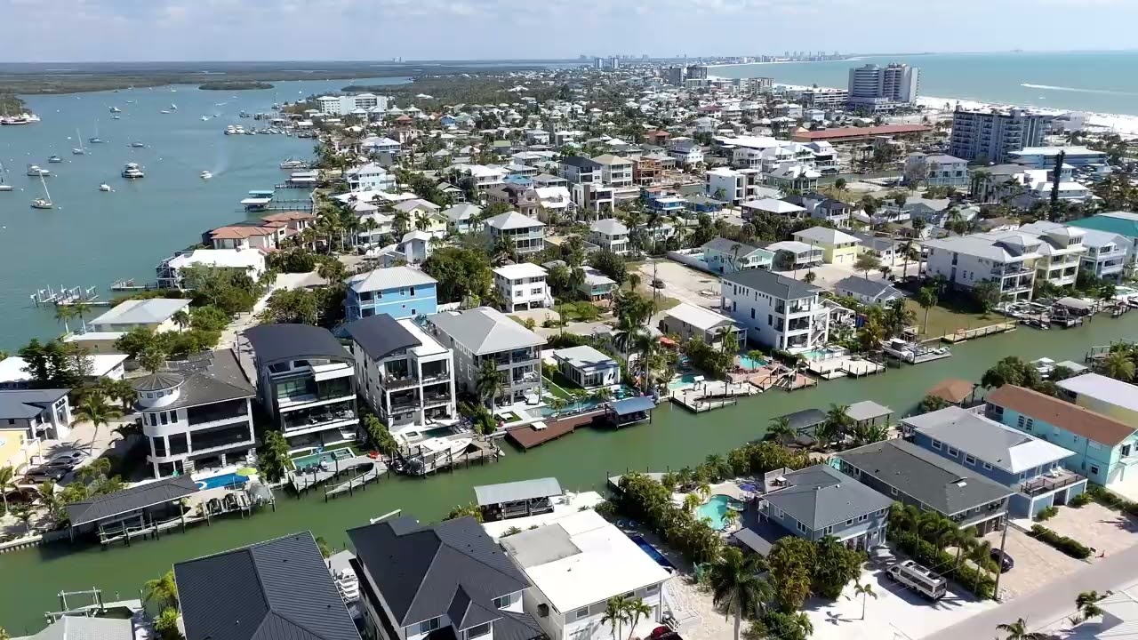 Fort Myers Beach Florida Drone View