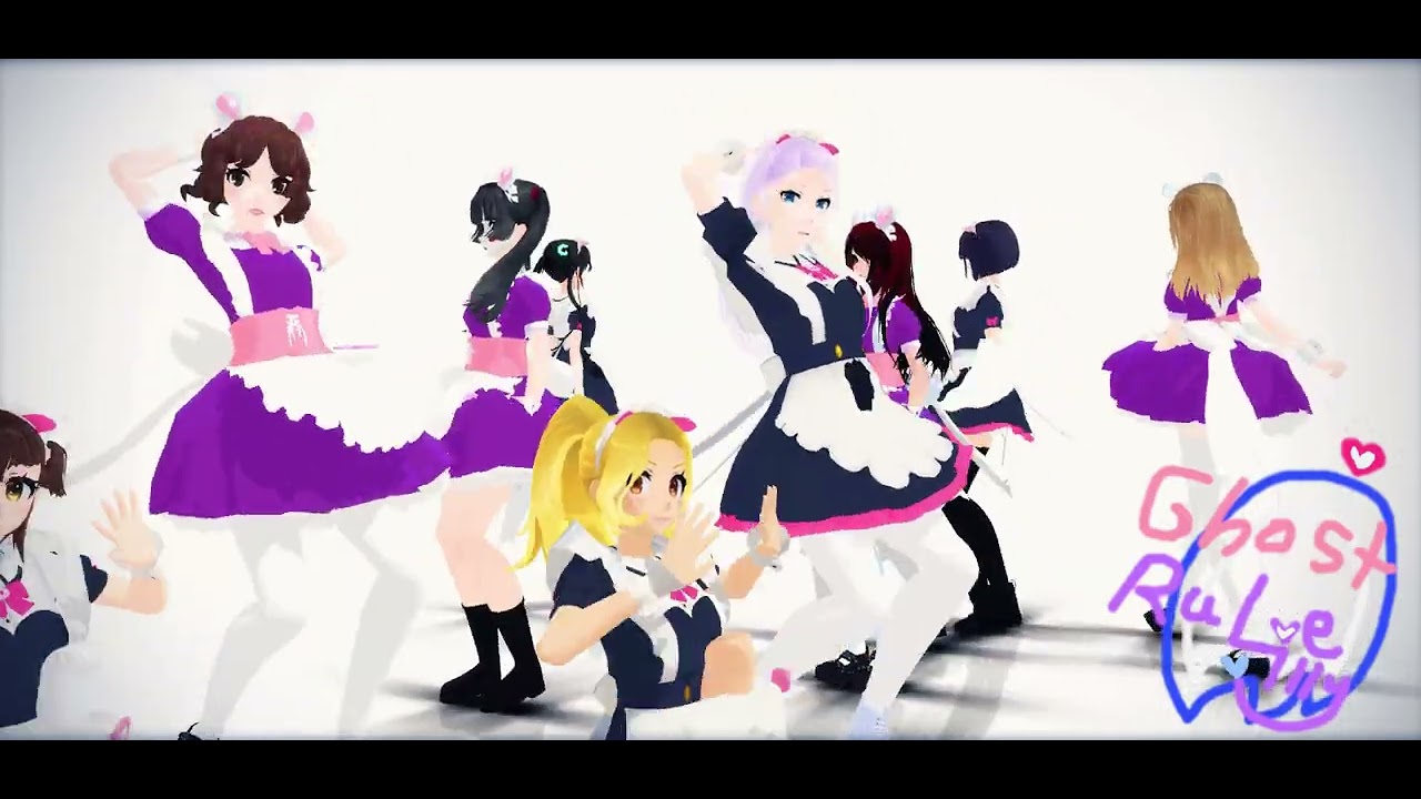 [MMD] One, Two, Three (TDA Akiba Maid War Characters and Self Models + OC)