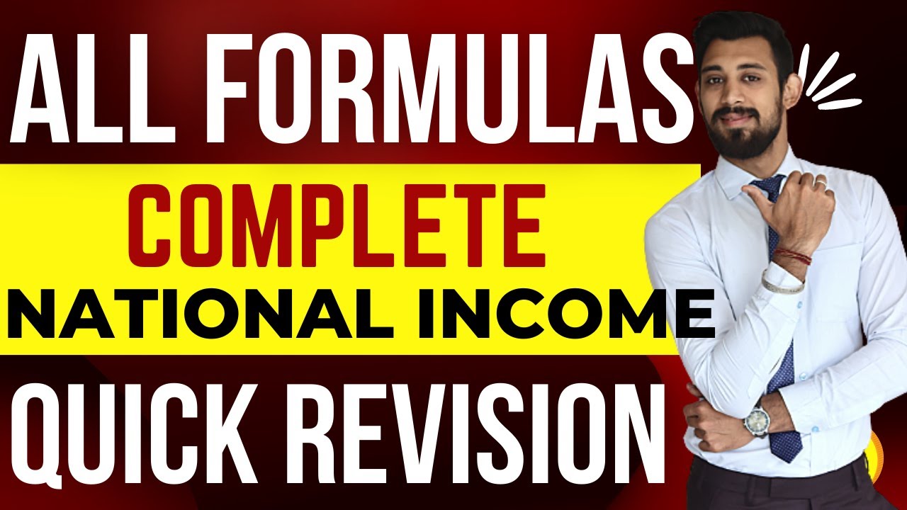 ALL FORMULAS | National Income | QUICK REVISION | Class 12