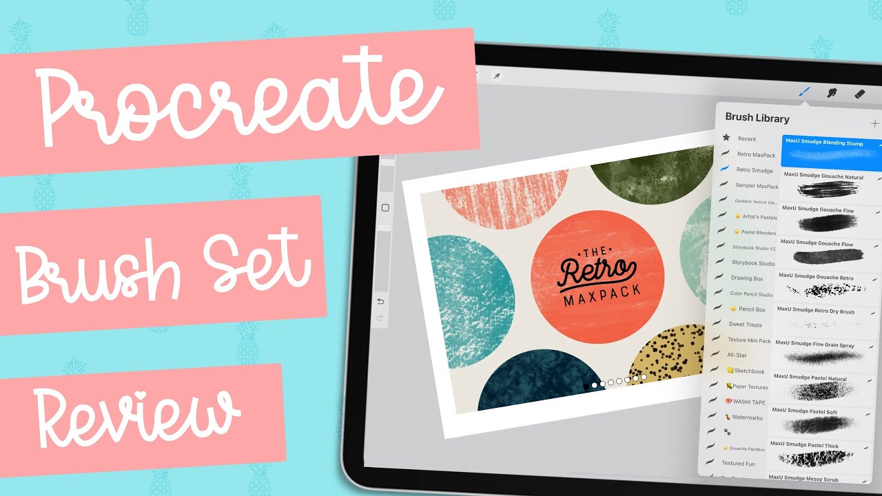 Trying Max Packs "The Retro MaxPack" on Procreate | Procreate Brush Review | 25 Sweetpeas