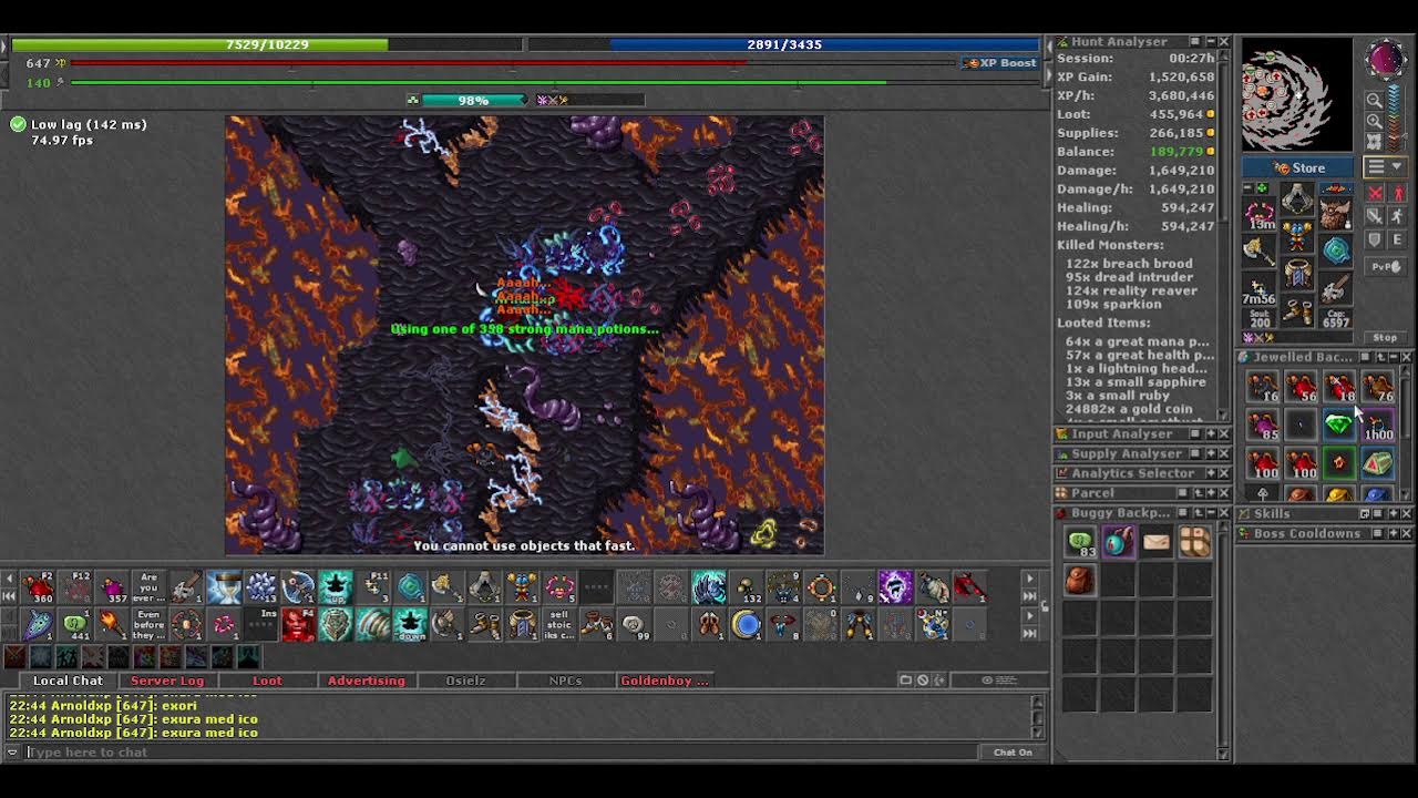 EK 647 ARNOLDXP #177 CUÁNTOS TIBIA COINS SE PRODUCEN EN GOLD TOKEN (skill Axe 119)