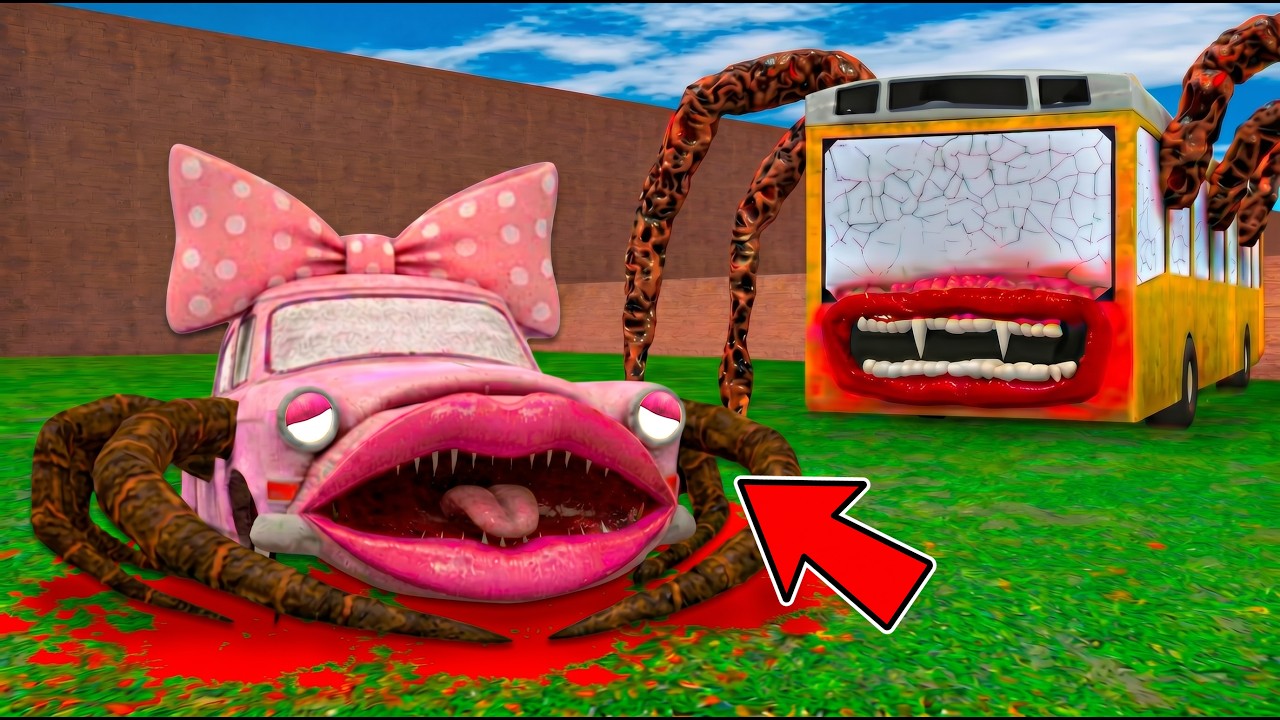 ЖЕНЩИНА-ПОЖИРАТЕЛЬ МАШИН ПОДВЕРГЛАСЬ НАПАДЕНИЮ ПОЖИРАТЕЛЯ АВТОБУСОВ в Garry's Mod!