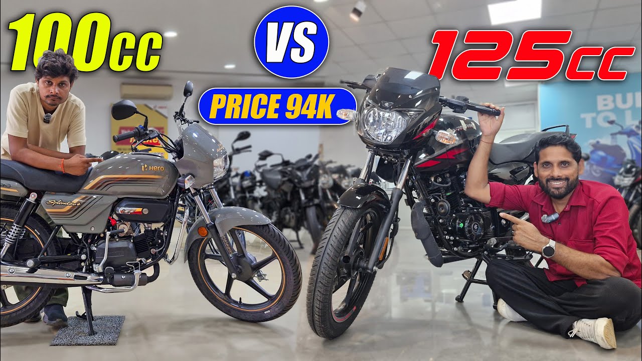 New Hero Splendor Plus 125 M VS Bajaj Pulsar 125 Neon Edition Which Is Best Bike Under 1Lakh