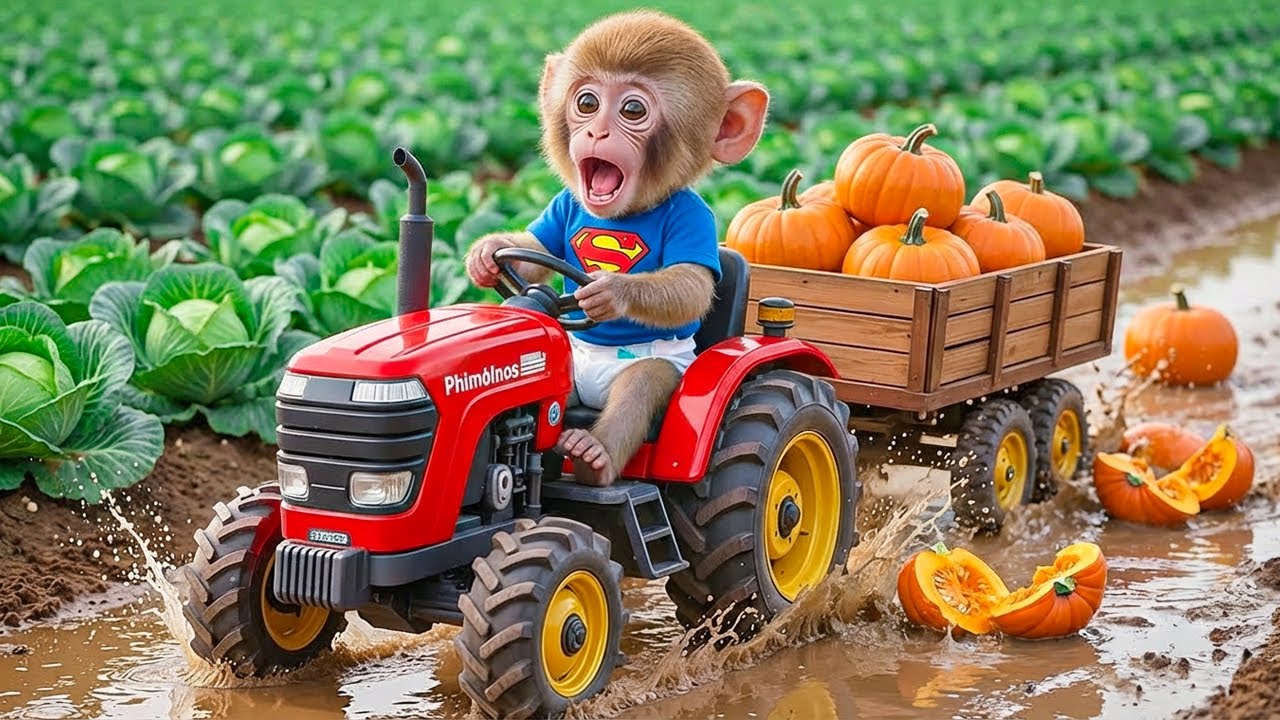 🔥🐒 Monkey Zizi Pumpkin Harvest Turns Into Total Chaos! ⚠️💥 | Monkey Farm Work