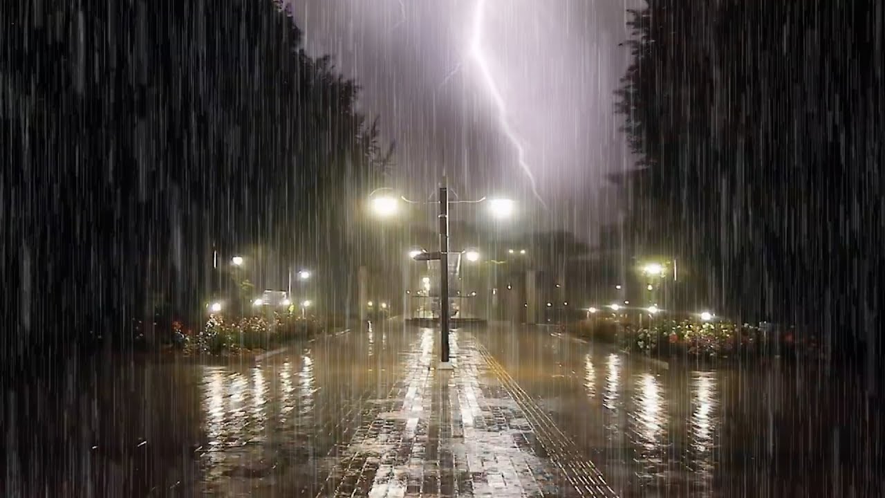 번개와 천둥소리 폭우와 뇌우 속 빗소리 ASMR