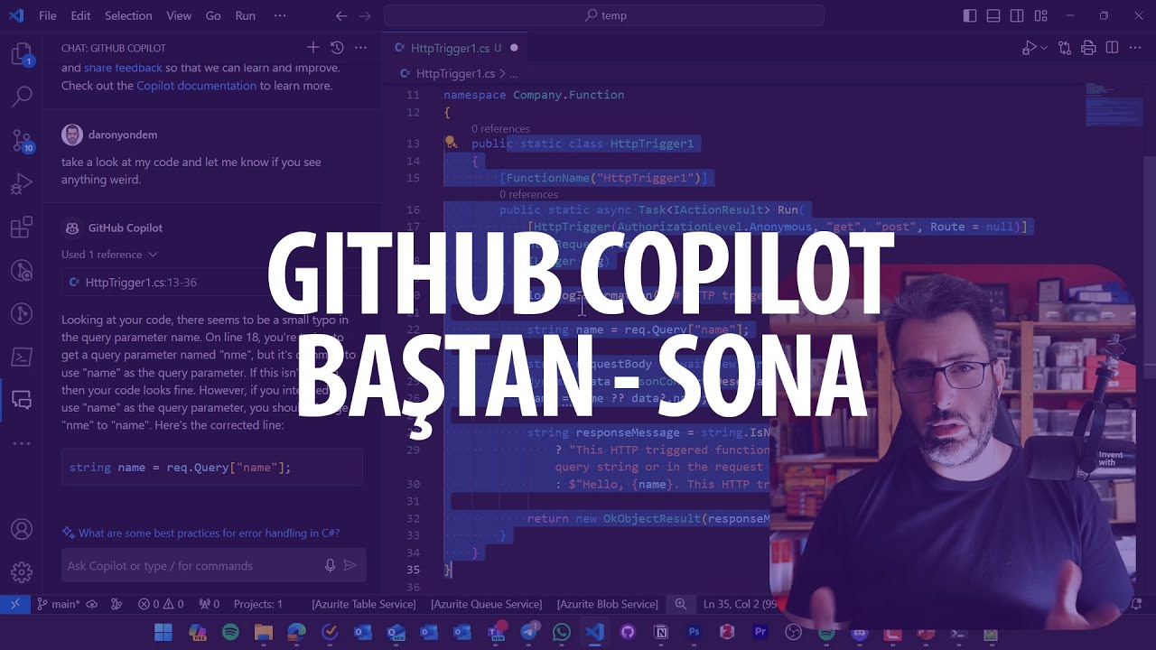 Github Copilot Baştan Sona, neler var, neler yok.