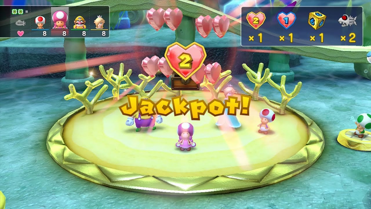 Mario Party 10 Bowser Party #386 Toad, Toadette, Wario, Rosalina Whimsical Waters Master Difficulty