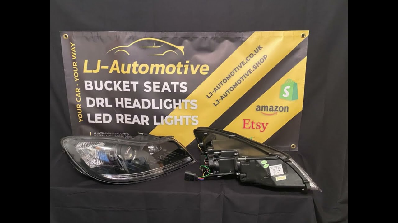 FK Set LED DRL #headlights Halo #skoda  #octavia  2009+ 1Z Facelift black LHD & RHD #skodaoctavia