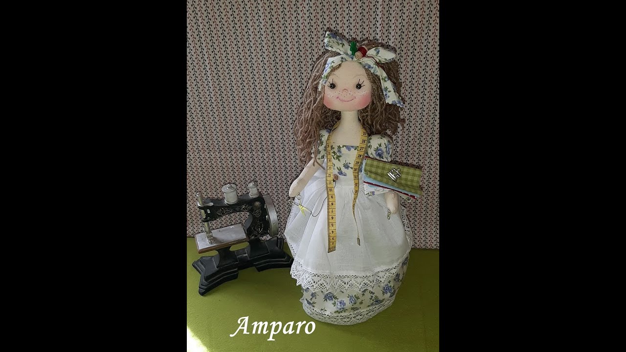 Muñeca alfiletero Tere Tutorial Peinado Carita y detalles finales  #alfiletero #muñecas