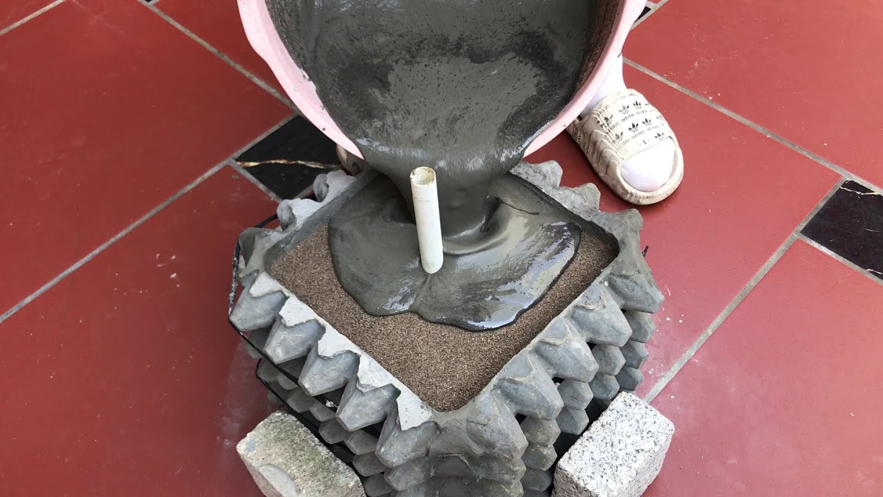 How to make a lively garden from beautiful potted plants - Flower pot made from egg tray and cement