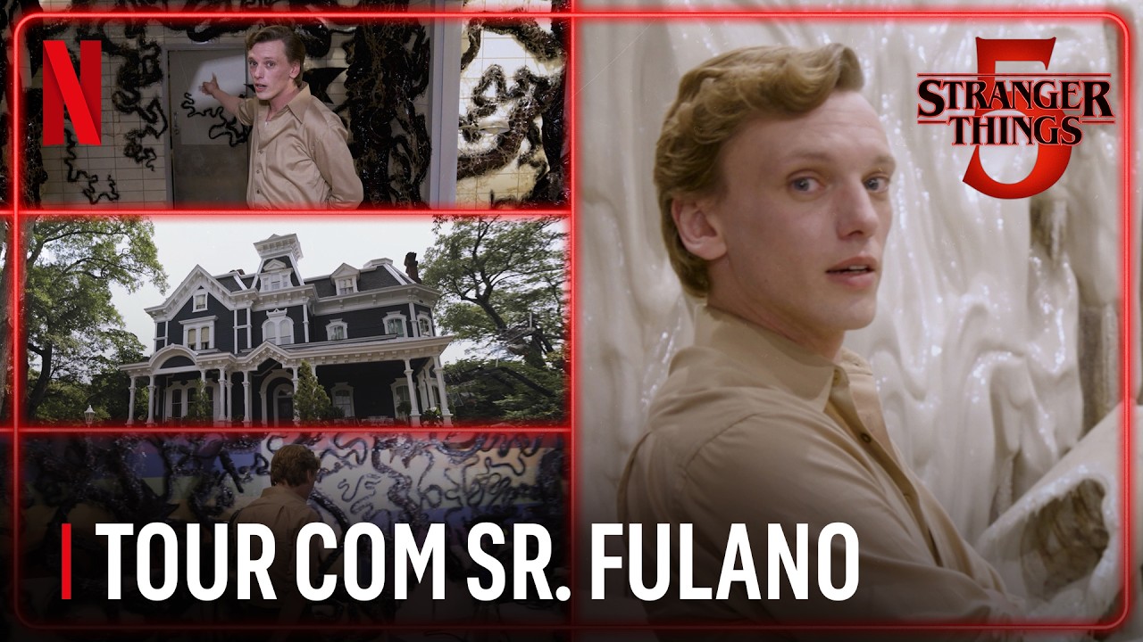 Tour pelo set com Jamie Campbell Bower | Stranger Things 5 | Netflix Brasil