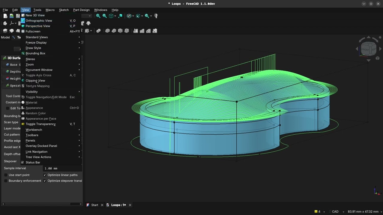 FreeCAD CAM 3D Surface operation