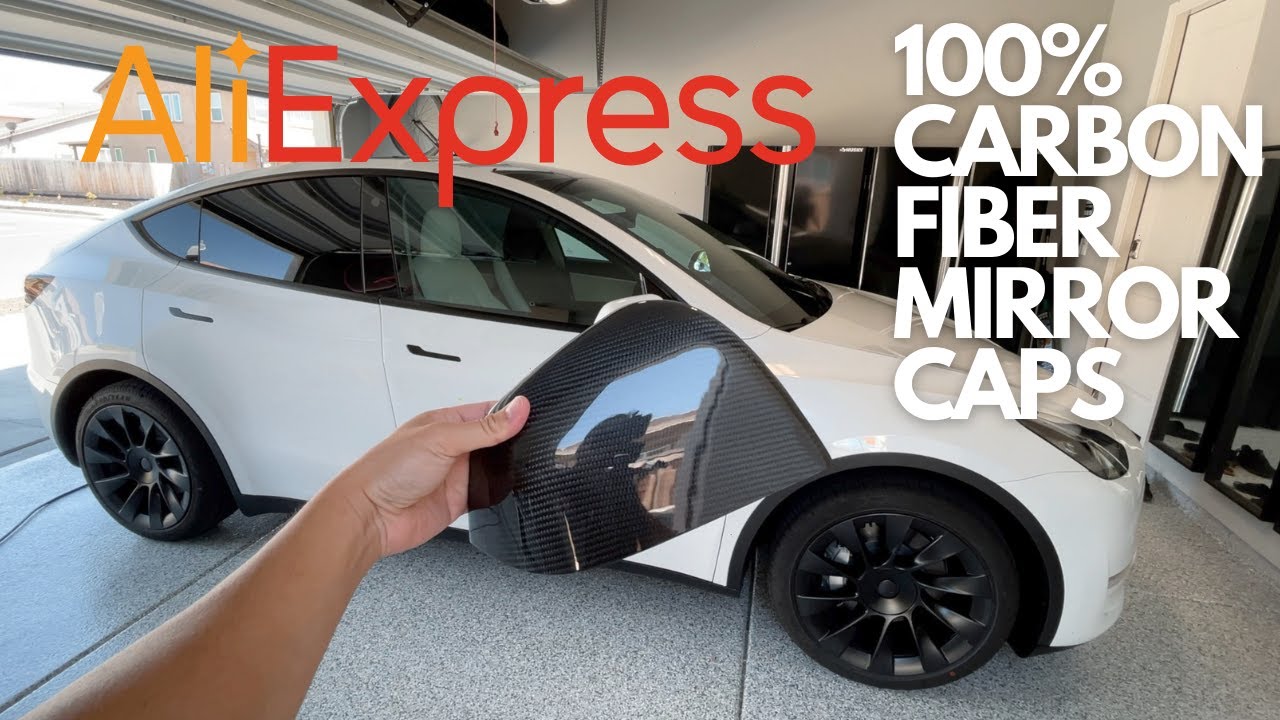 TESLA MODEL Y⚡️ MODEL 3 REAL CARBON FIBER MIRROR CAPS 💯 - LOWEST PRICE YOU CAN FIND 👀